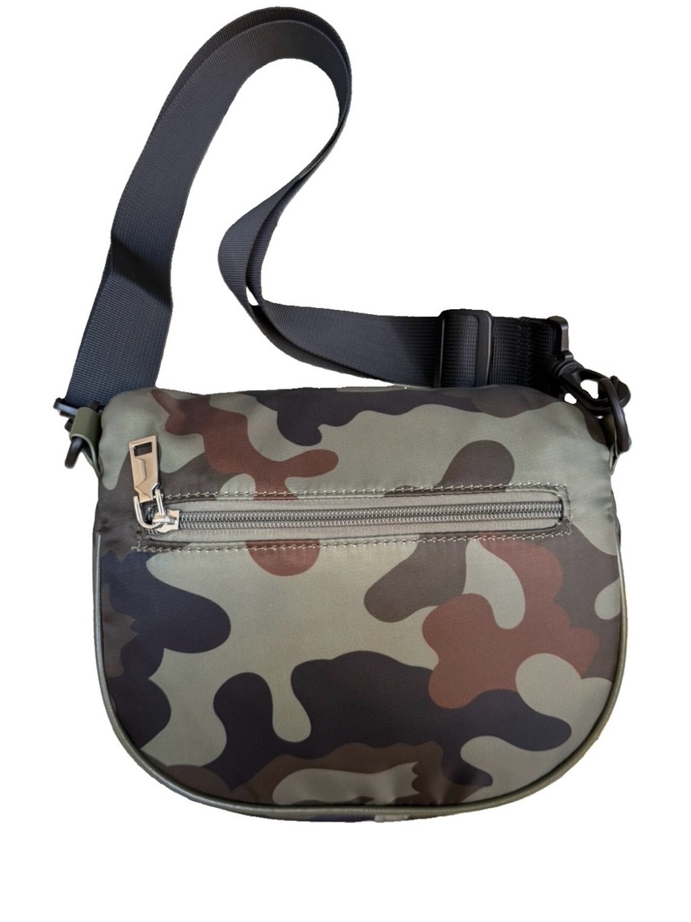 New Handmade Camouflage Bum Bag / Crossbody Bag Embellished Logo Panel - Green - Picture 5 of 7